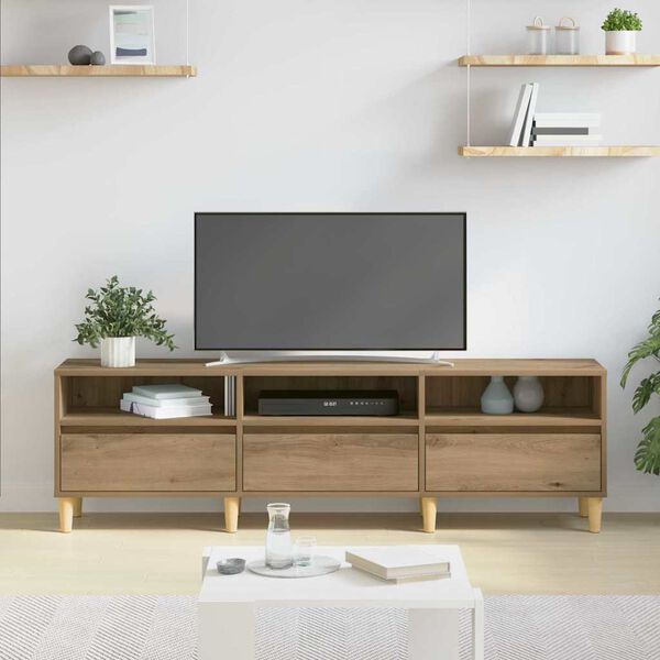 vidaXL TV-skab Artisan Egetr&aelig; 150 x 30 x 45 cm Konstrueret tr&aelig;