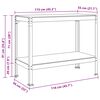 vidaXL Arbejdsl&aelig;nger med hylde Sort 81 x 41 x 145 cm Konstrueret tr&aelig;