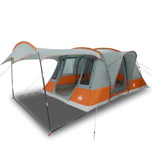 vidaXL 5-personers campingtelt vandt&aelig;t gr&aring; og orange