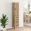 vidaXL Highboard Artisan Egetr&aelig; 34,5 x 34 x 180 cm Konstrueret tr&aelig;