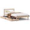 vidaXL sengeramme uden madras 75x190 cm massivt fyrretr&aelig;