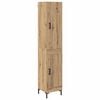 vidaXL Highboard Artisan Egetr&aelig; 34,5 x 34 x 180 cm Konstrueret tr&aelig;