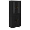 vidaXL Highboard 2 stk. Sort eg 69,5 x 34 x 180 cm Konstrueret tr&aelig;
