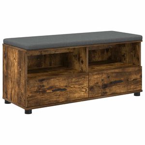 vidaXL Hallb&aelig;nk R&oslash;get Eg 100 x 38 x 46 cm Kunstigt tr&aelig; og stof