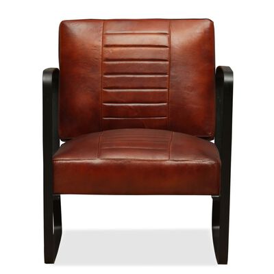 vidaXL loungestol ægte læder brun