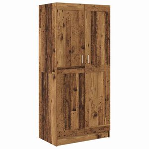 vidaXL Garderobeskab Gammelt tr&aelig; 82,5 x 51,5 x 180 cm Konstrueret tr&aelig;