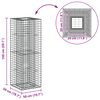 vidaXL Gabion h&oslash;jbed S&oslash;lv 50 x 50 x 150 cm Galvaniseret st&aring;l