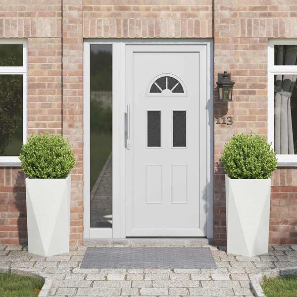 vidaXL Plantekasse 2 pcs Hvid 40 x 40 x 75 cm St&aring;l