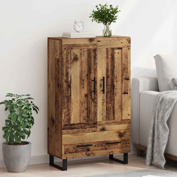vidaXL Highboard Gammelt træ 69,5 x 31 x 115 cm Konstrueret træ