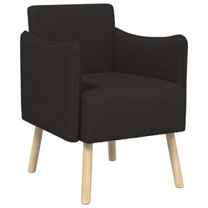 vidaXL Accentstol Sort Boucl&eacute;