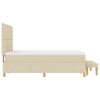 vidaXL Box spring seng med madras Creme 140 x 190 cm Stof