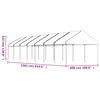 vidaXL pavillon med tag 15,61x4,08x3,22 m polyethylen hvid