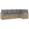 vidaXL havesofas&aelig;t 5 dele med hynder polyrattan beige