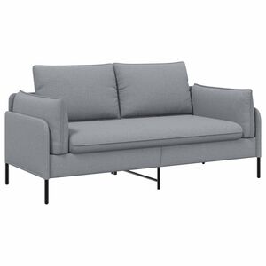 vidaXL 2-personers sofa Lysegr&aring; 188 x 81 x 89 cm Stof