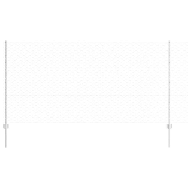 vidaXL Hegn med post S&oslash;lv 1,2 x 10 m St&aring;l