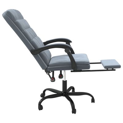 vidaXL kontorstol med lænefunktion fløjl mørkegrå