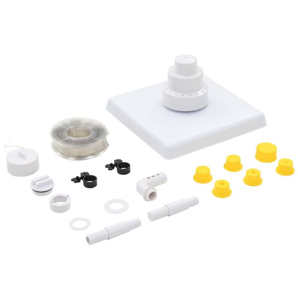 vidaXL græsk fontæne til pool 13 dele hvid