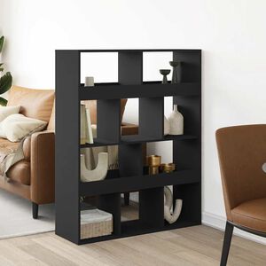 vidaXL rumdeler 100x33x125,5 cm konstrueret tr&aelig; sort