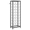 vidaXL vinreol til 27 flasker 34x18x100 cm smedejern sort