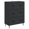vidaXL Skuffeskab Sort 66 x 34,5 x 89,5 cm Konstrueret tr&aelig;