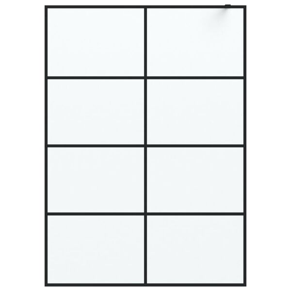 vidaXL brusev&aelig;g 140x195 cm matteret sikkerhedsglas sort