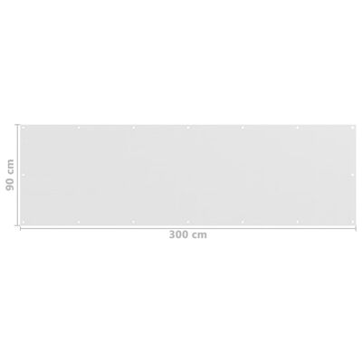 vidaXL altanafskærmning 90x300 cm HDPE hvid
