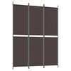 vidaXL 3-panels rumdeler 150x200 cm stof brun
