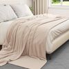 vidaXL Throw t&aelig;ppe Beige 240 x 270 cm Fleece