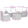 vidaXL sofasæt til haven 6 dele med hynder polyrattan beige