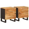 vidaXL Natskab 2 pcs Brun 40 x 33 x 46 cm Massivt mangotr&aelig;