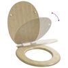 vidaXL Bl&oslash;dt lukket toiletbr&aelig;t Lys Bambusfarve 44 x 38 cm MDF plade
