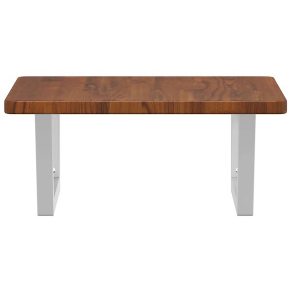 vidaXL badev&aelig;relseshylde st&aring;l og massivt egetr&aelig;