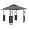 vidaXL pavillon med tag 300x300x270 cm st&aring;l antracitgr&aring;
