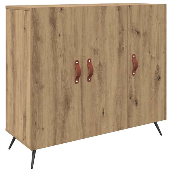 vidaXL Sideboard Artisan Egetr&aelig; 89,5 x 34 x 80 cm Konstrueret tr&aelig;