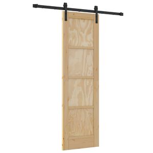 vidaXL Skyded&oslash;r Naturfarvet 61 x 198,5 cm Massivt fyrretr&aelig;