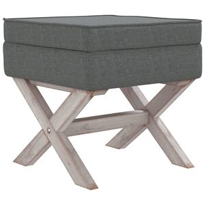 vidaXL opbevaringsskammel 45x45x49 cm stof m&oslash;rkegr&aring;