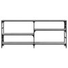 vidaXL konsolbord 180x29x76,5 cm konstrueret tr&aelig; gr&aring; sonoma-eg
