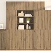 vidaXL Highboard Artisan Egetr&aelig; 80 x 42,5 x 185 cm Konstrueret tr&aelig;