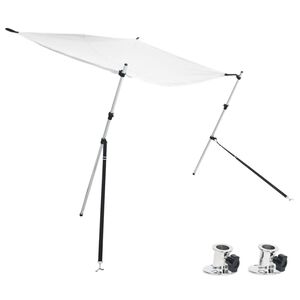 vidaXL T-sejl til b&aring;d 170x170x(113-182,5) cm forl&aelig;ngerdel hvid