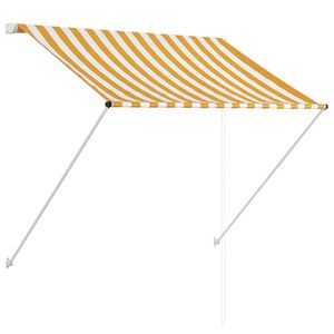 vidaXL foldemarkise 150x150 cm gul og hvid
