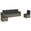 vidaXL sofas&aelig;t til haven 6 dele med hynder polyrattan gr&aring;