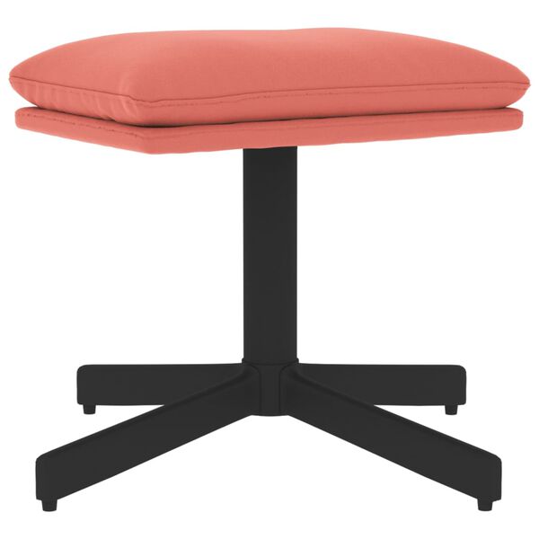 vidaXL fodskammel 60x60x36 cm fløjl lyserød