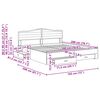 vidaXL Sengestel med hovedg&aelig;rde Sonoma eg 180 x 200 cm Konstrueret tr&aelig;