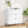 vidaXL Sideboard med skuffe Hvid 79,5 x 33 x 82 cm Konstrueret tr&aelig;
