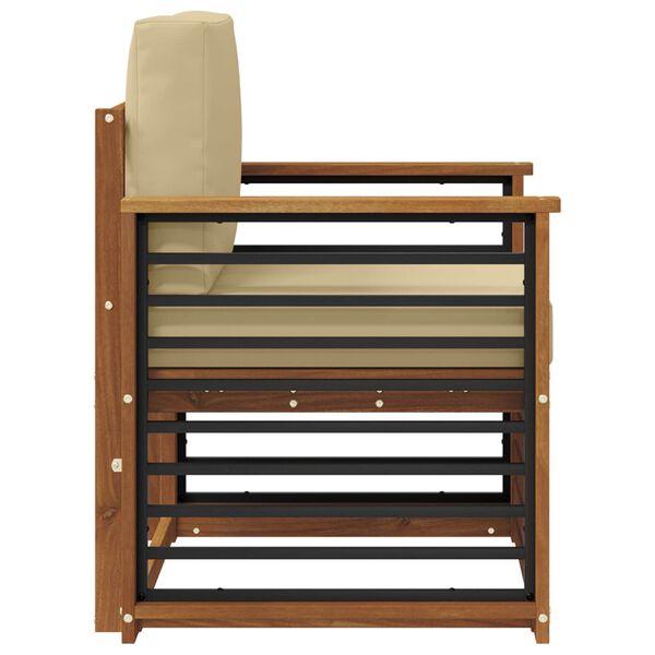 vidaXL Udend&oslash;rs sofagruppe Soli Akacietr&aelig; og polyester Naturfarvet