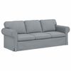 vidaXL Sofa 180cm 2 pcs Lysegr&aring; Metal