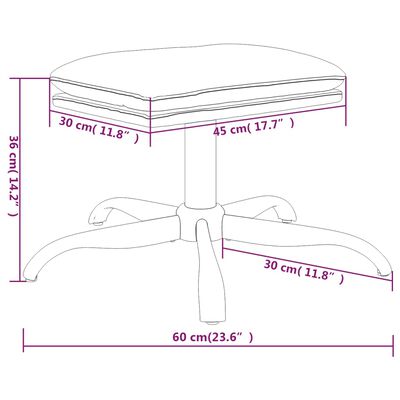 vidaXL fodskammel 60x60x36 cm mikrofiberstof lysegrå
