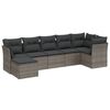 vidaXL sofas&aelig;t til haven 7 dele med hynder polyrattan lysegr&aring;