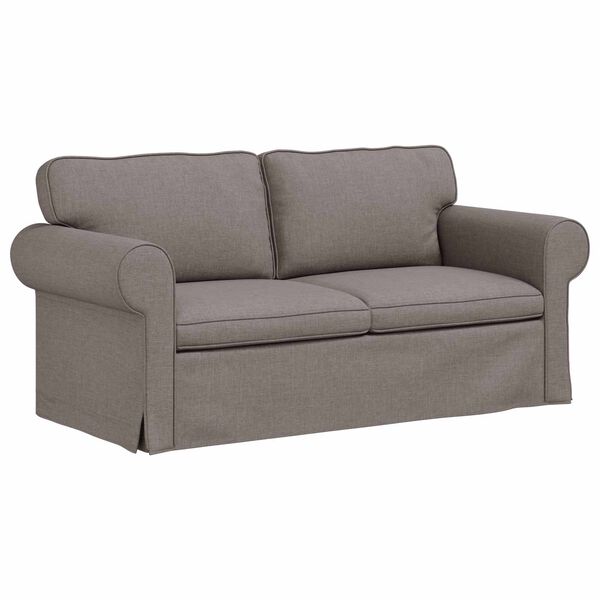 vidaXL Sofa Gr&aring;brun 215 x 82 x 80 cm Stof