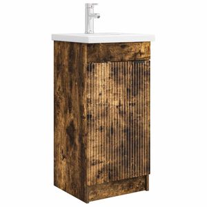 vidaXL Badev&aelig;relsesvask med vask R&oslash;get eg 42 x 40 x 84,5 cm